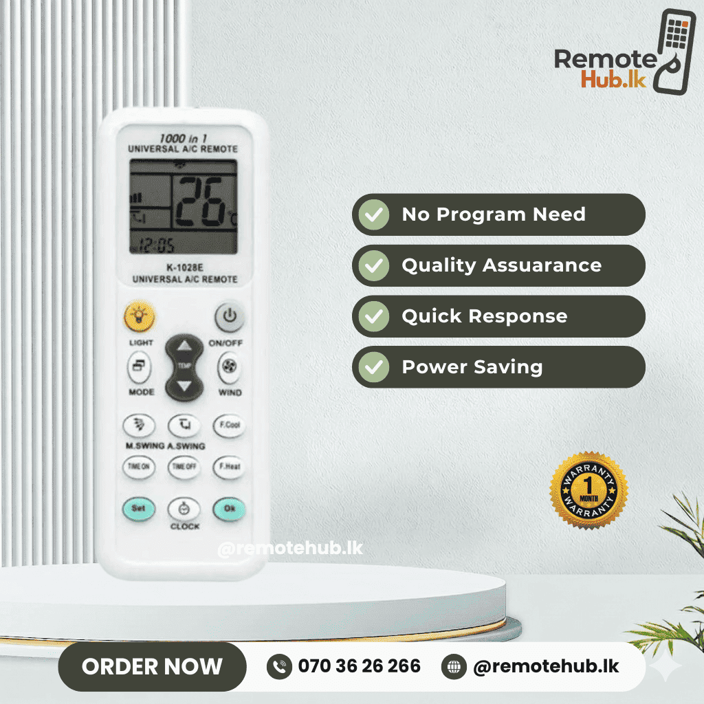 1000 in 1 Universal AC Remote available in Sri Lanka