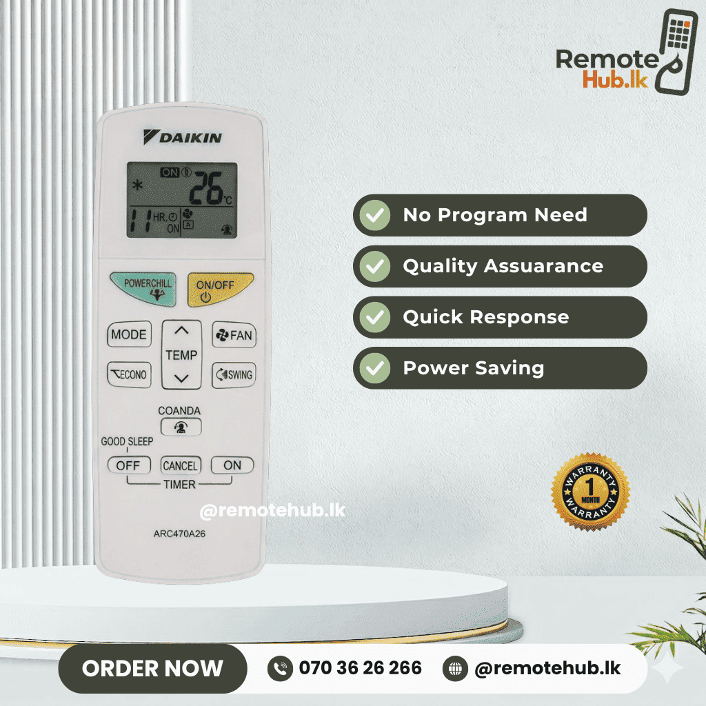Daikin Multi AC Remote available in Sri Lanka