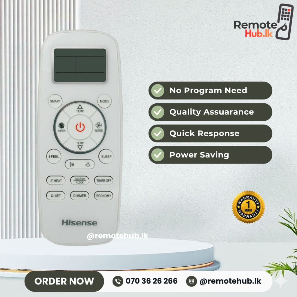 Hisense AC Remote available in Sri Lanka