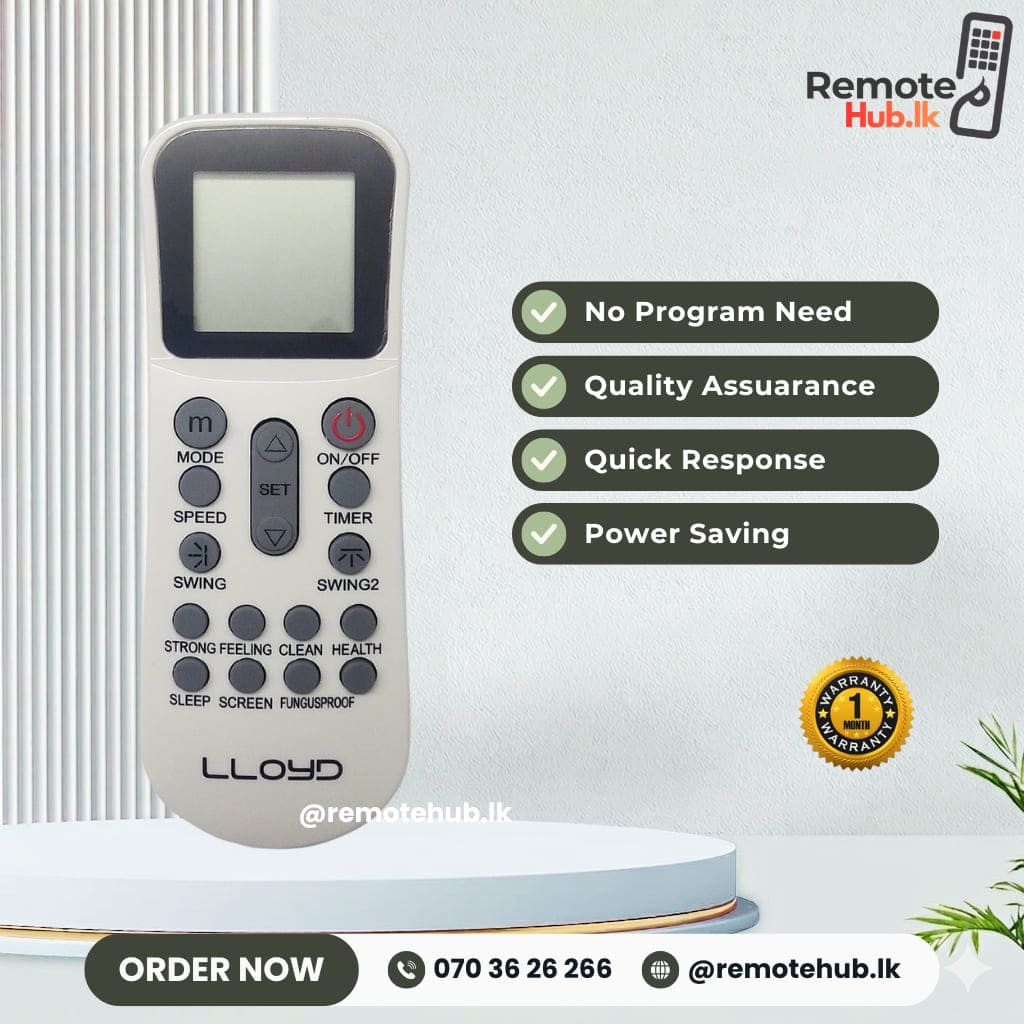 LLOYD AC Remote – Variant 2 available in Sri Lanka