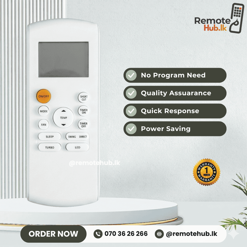 Media Short AC Remote available in Sri Lanka