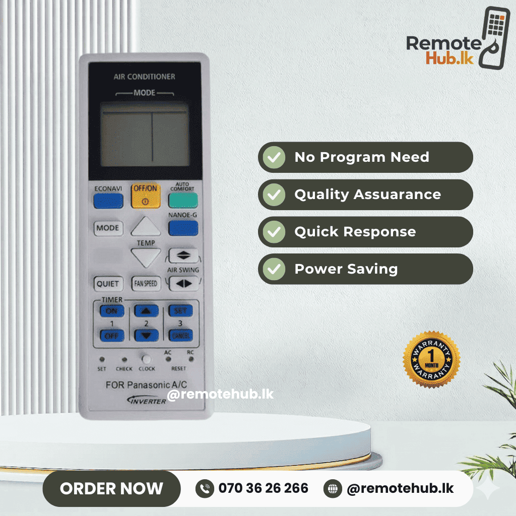 Panasonic Inverter AC Remote available in Sri Lanka