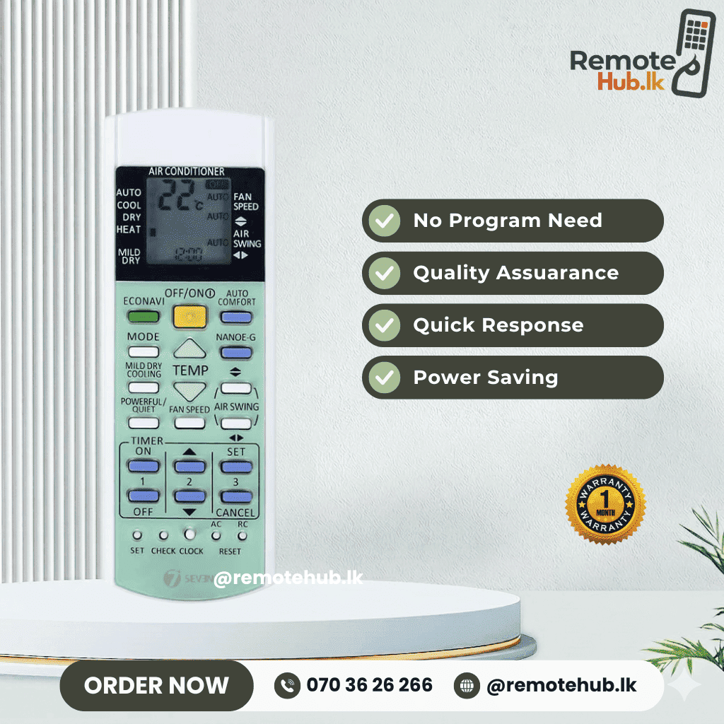 Split Panasonic Inverter AC Remote available in Sri Lanka