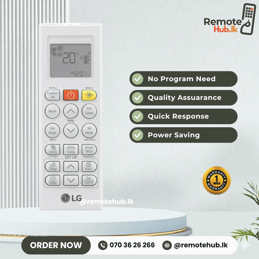 LG Inverter AC Remote (Mosqito Button) available in Sri Lanka