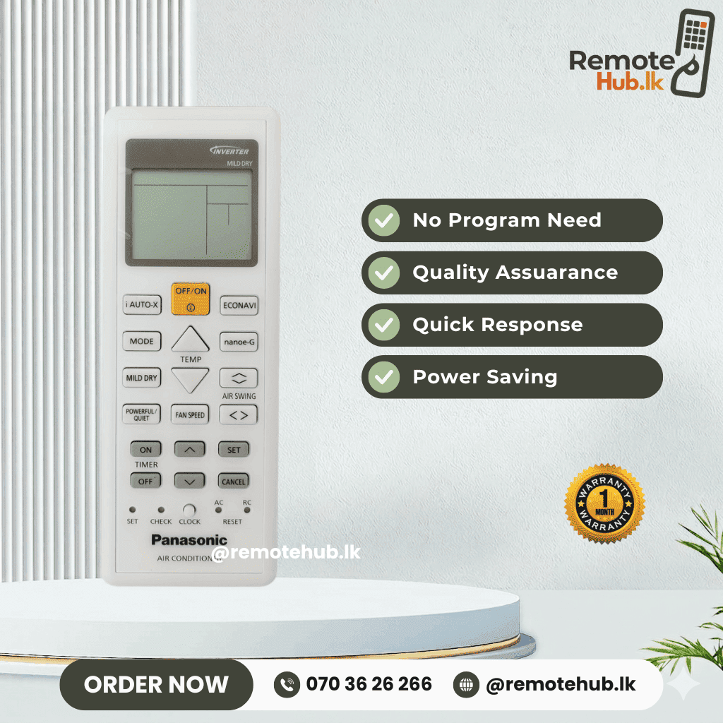 Panasonic Inverter High Quality AC Remote available in Sri Lanka