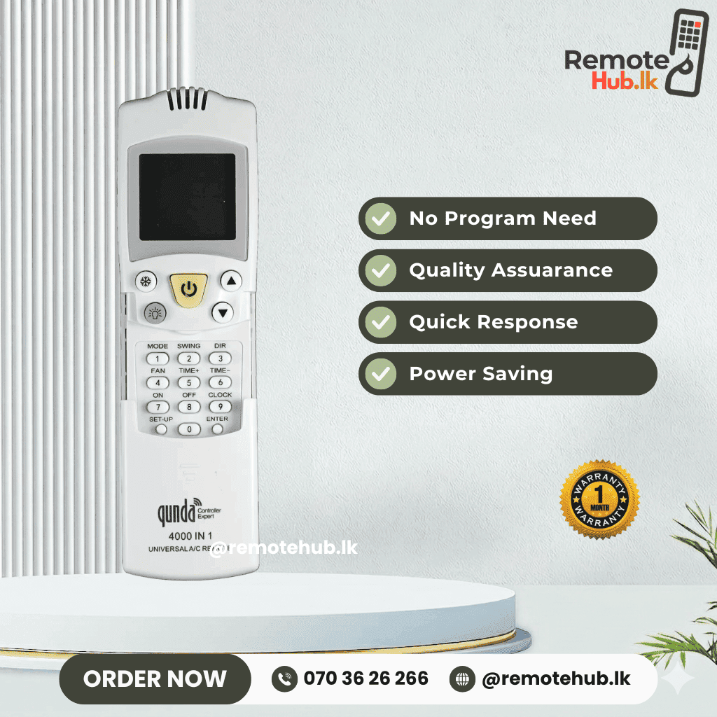 Qunda Universal AC Remote available in Sri Lanka