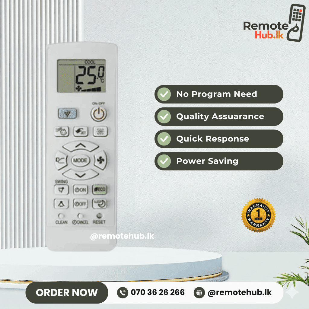 Sharp AC Remote (White) available in Sri Lanka