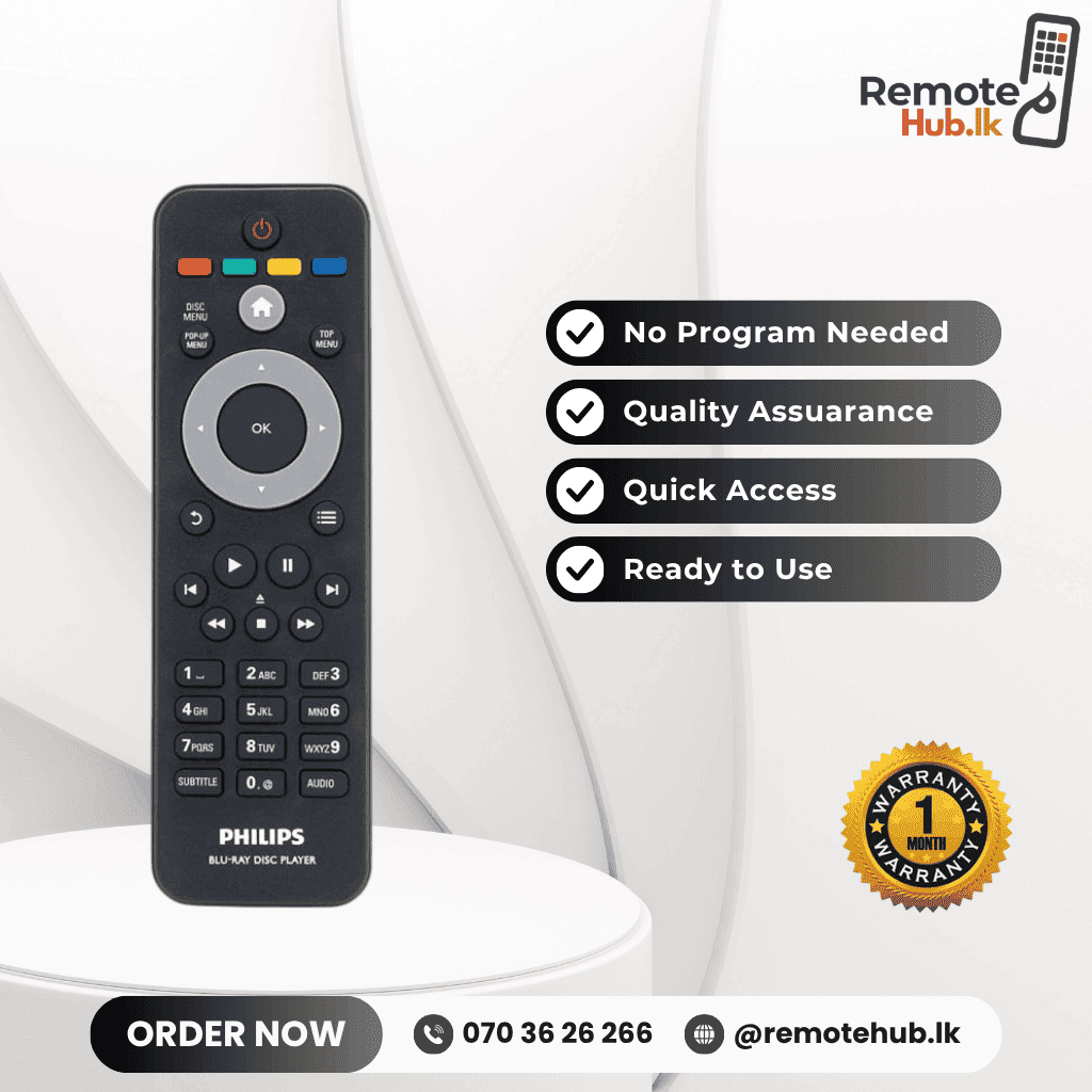 Philips Blu-ray Disc Player Remote available in Sri Lanka