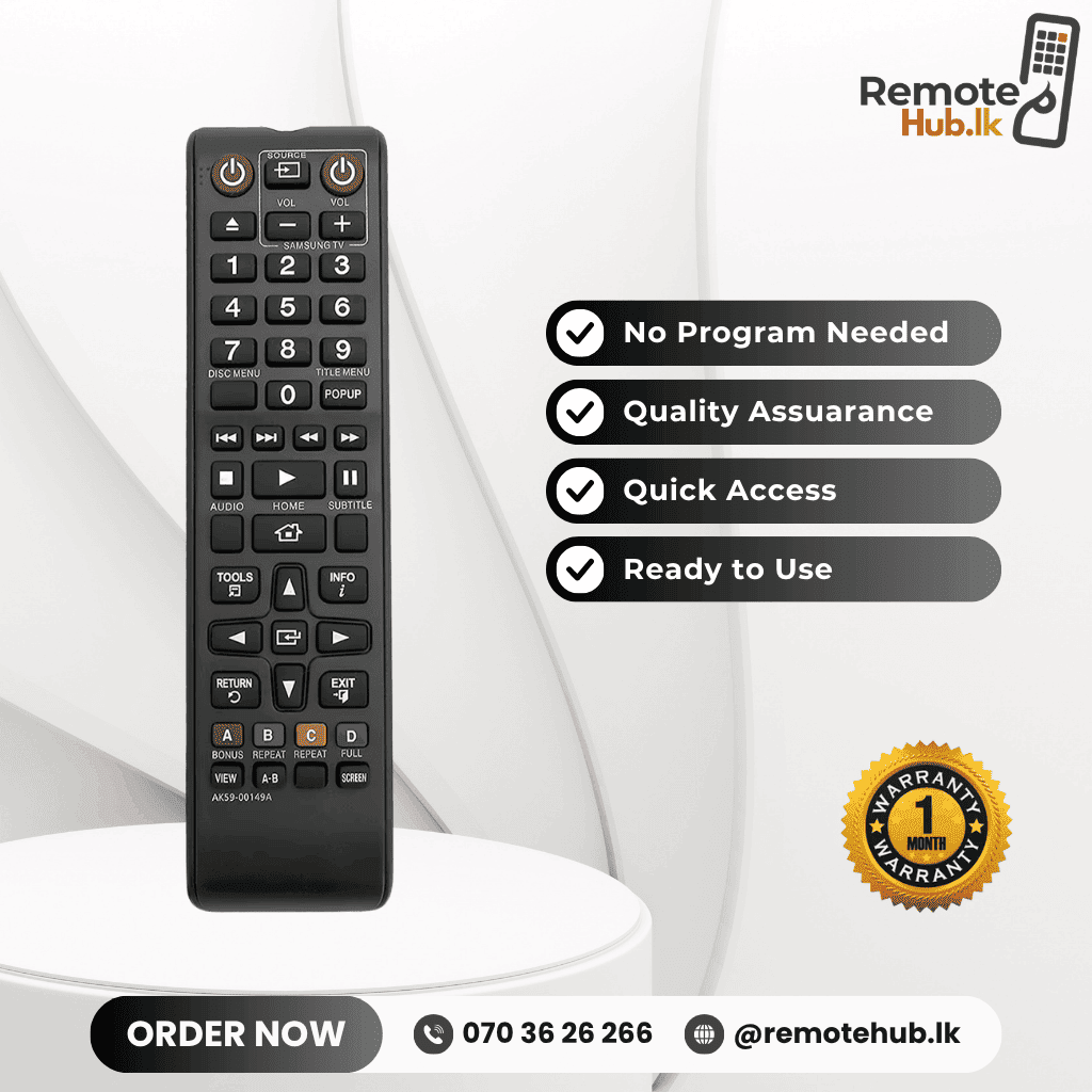 Samsung Blu-ray Remote available in Sri Lanka