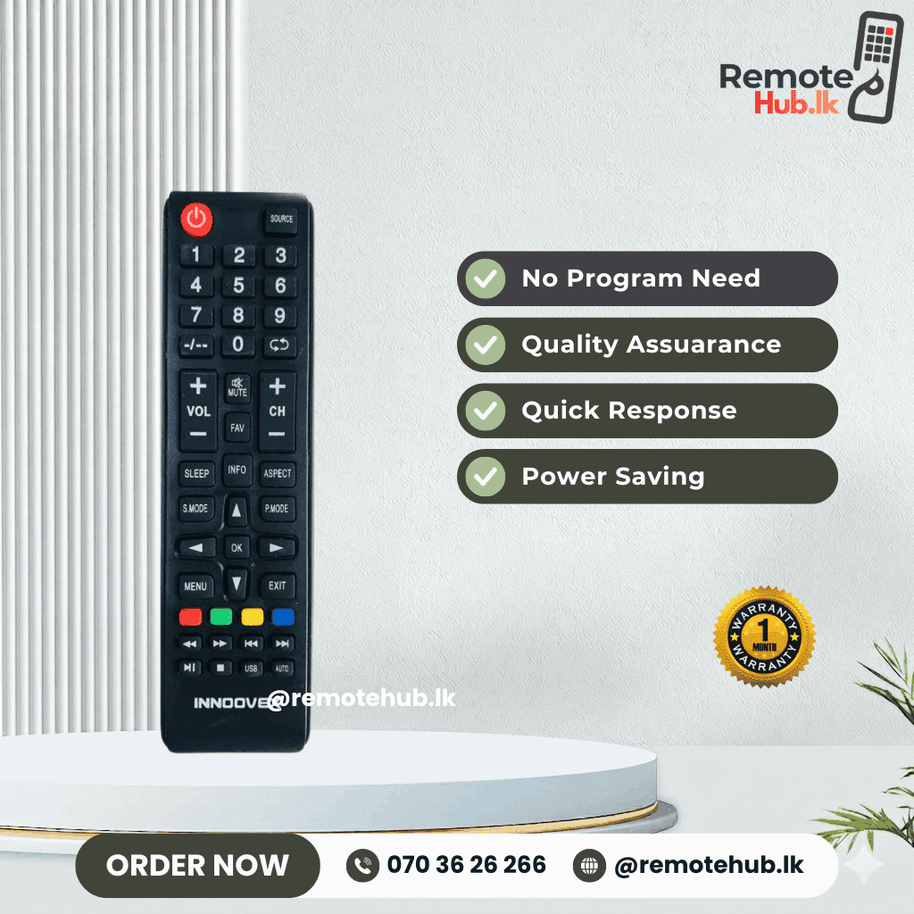 Innovex TV Remote available in Sri Lanka