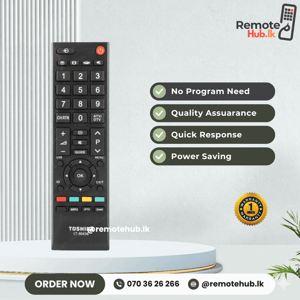 Toshiba TV Remote available in Sri Lanka
