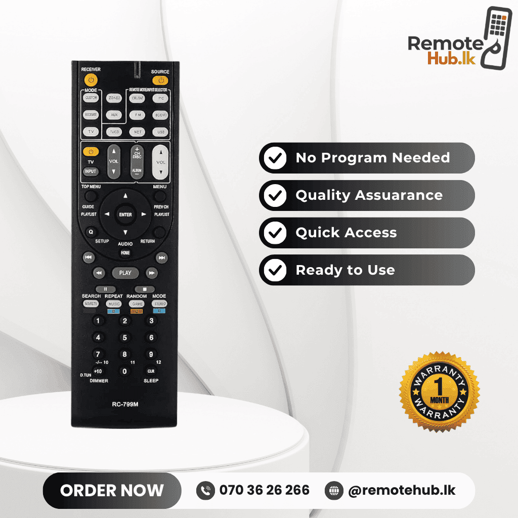 Onkyo RC - 799M Remote available in Sri Lanka