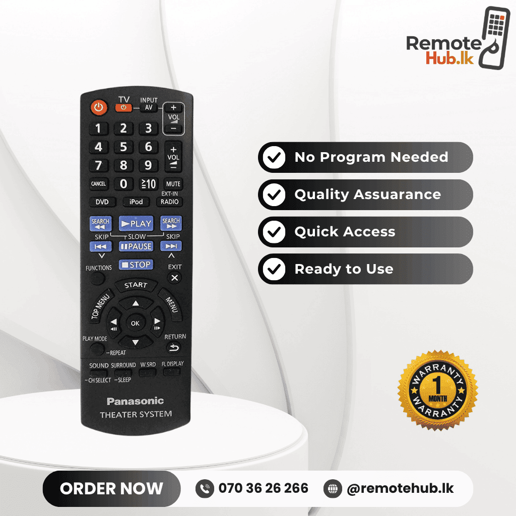 Panasonic Home Theater Remote available in Sri Lanka
