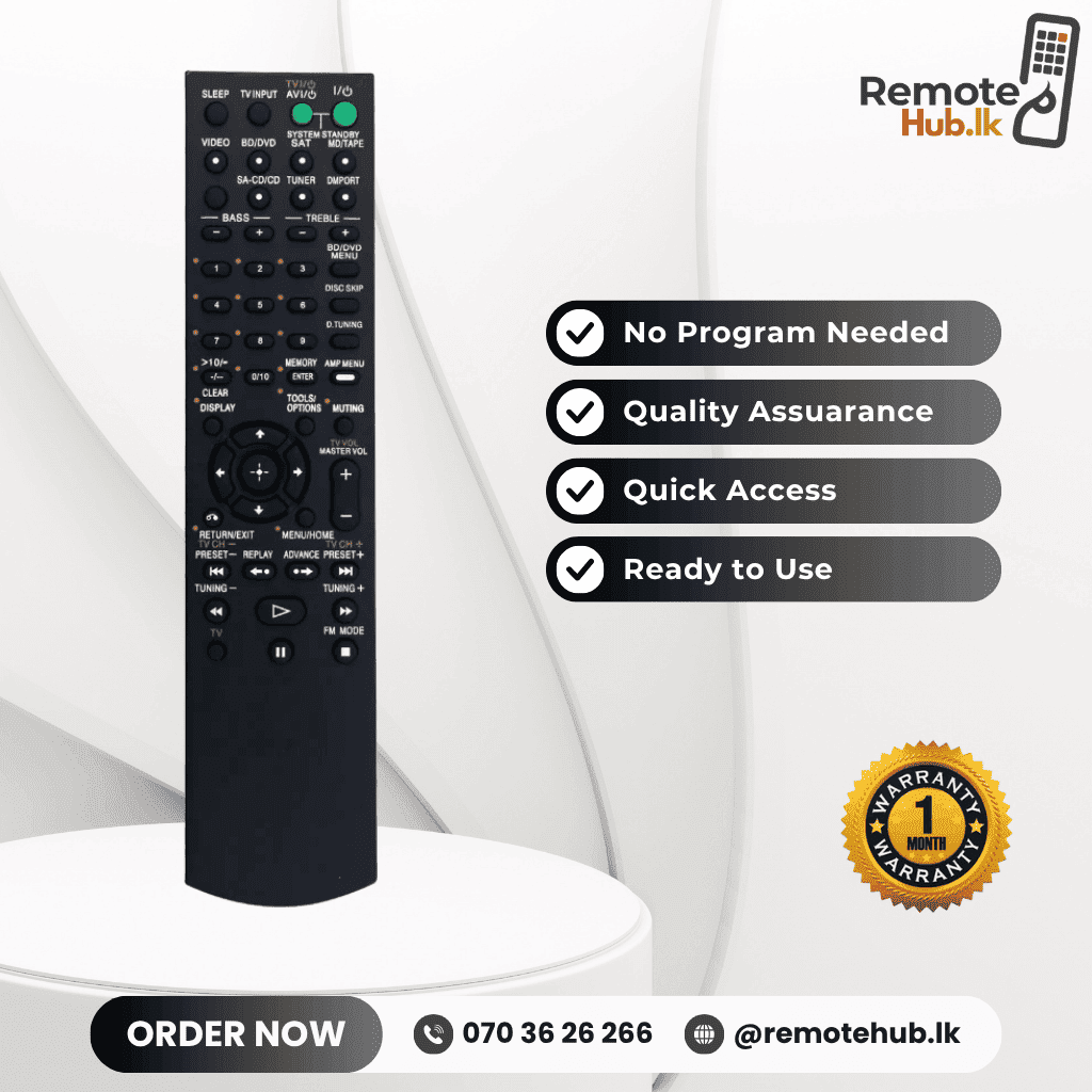 Sony RM-AAU055 AV System Remote available in Sri Lanka