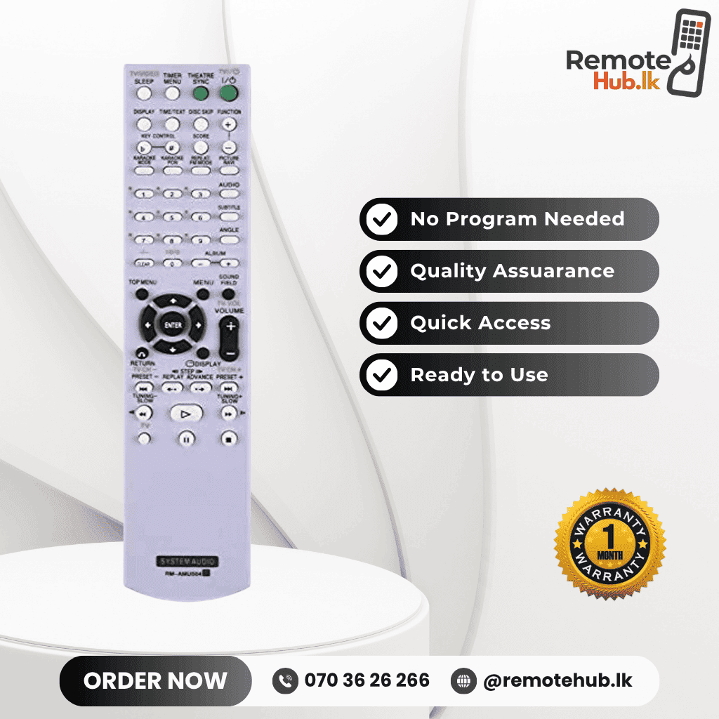 Sony RM-AMU004 AV System Remote available in Sri Lanka