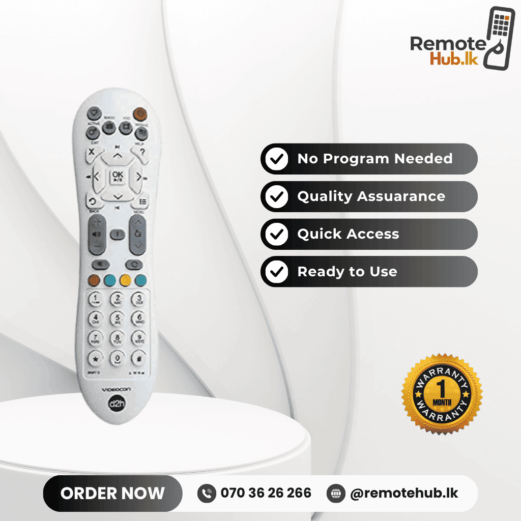 Videocon - D2H TV Remote available in Sri Lanka