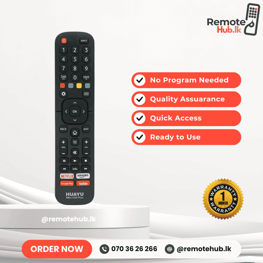 Hisense Smart TV Remote available in Sri Lanka
