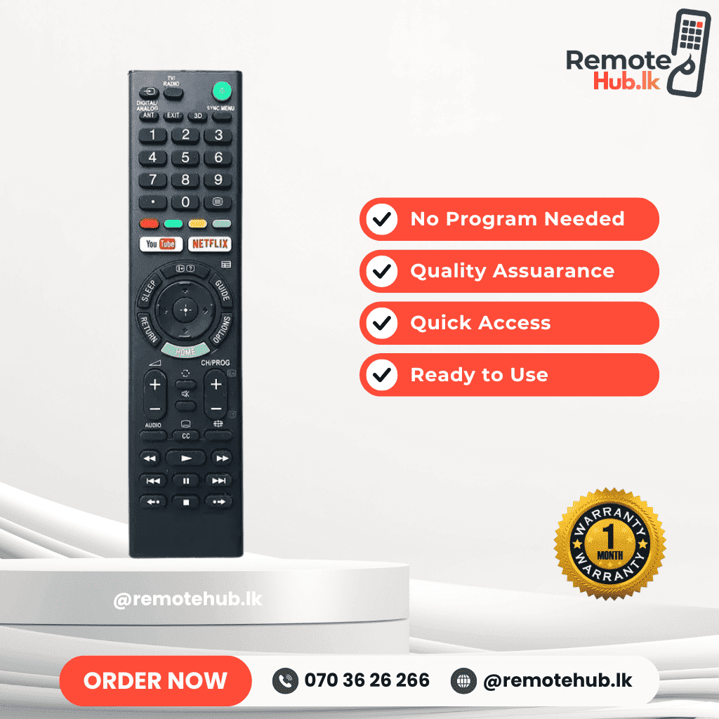 Sony Smart TV Remote available in Sri Lanka