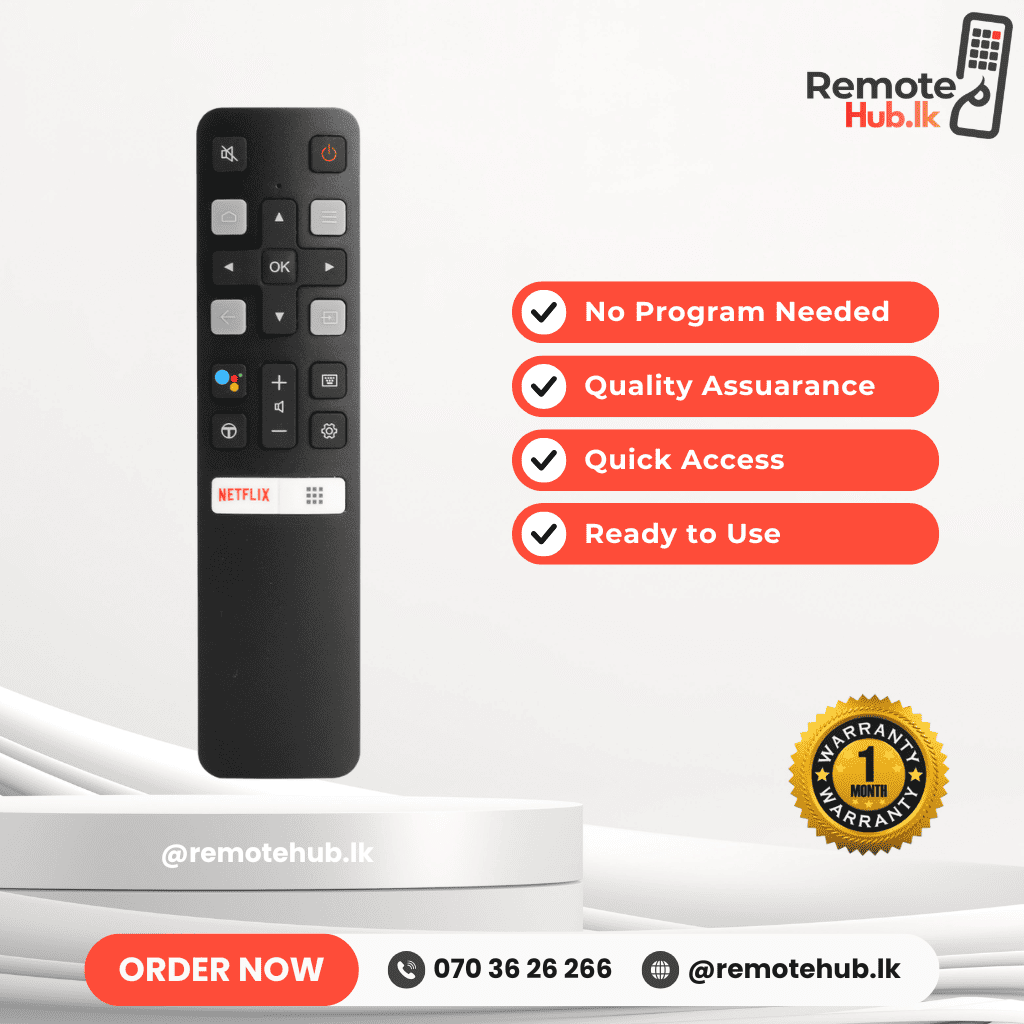 TCL Smart TV Remote available in Sri Lanka